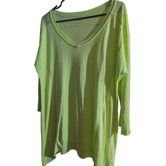 đź’›Calvin Klein Performanceđź’› Size Med Sheer A Symmetrical Top Pre-Loved Yellow - Picture 3 of 11